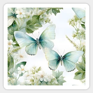 Butterflies Watercolor 2 - Cabbage Sticker